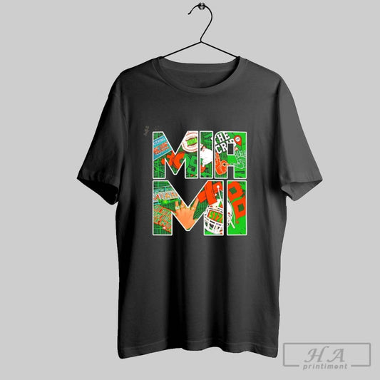 Official Miami Collage Sticker Football