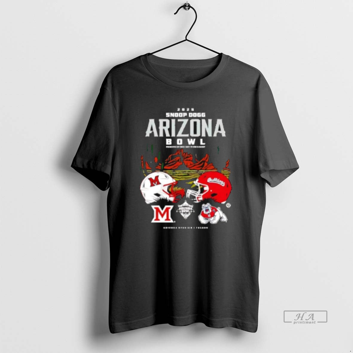 Official Miami Redhawks Vs Fresno State Bulldogs 2025 Snoop Dogg Arizona Bowl Head To Head T-Shirts, Hoodie, Sweatshirt
