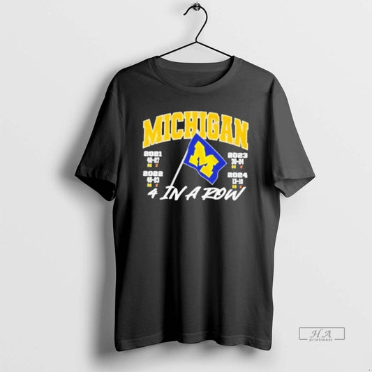 Official Michigan 4 In A Row Beat Osu Plant The Flag Stylish T-Shirts, Hoodie, Sweatshirt | AU18TeeNovaLab.com