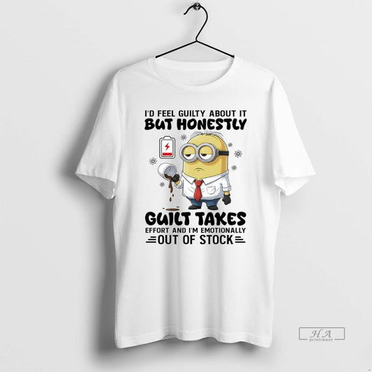 Official Minion Id Feel Guilty About It But Honestly Guilt Takes Christmas T-Shirts, Hoodie, Sweatshirt | AU18TeeNovaLab.com