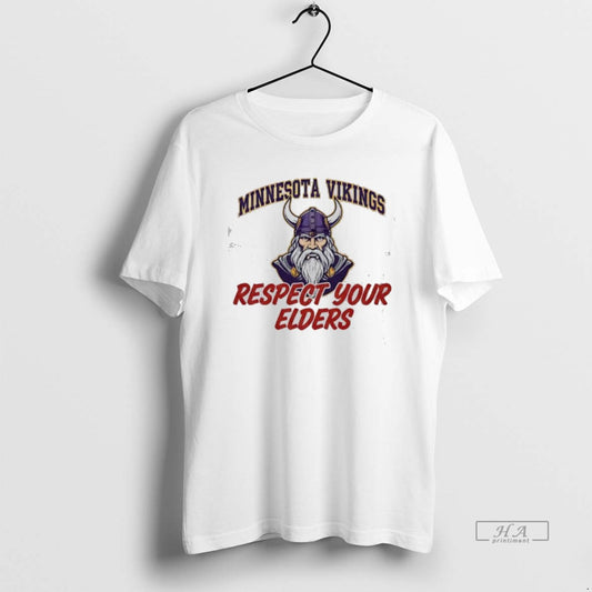 Official Minnesota Vikings Respect Your Elders T-Shirts, Hoodie, Sweatshirt | AU18TeeNovaLab.com