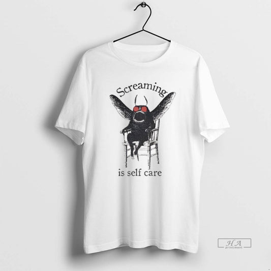 Official Mothman Shenanigan Screaming Is Self Care T-Shirts, Hoodie, Sweatshirt | AU18TeeNovaLab.com