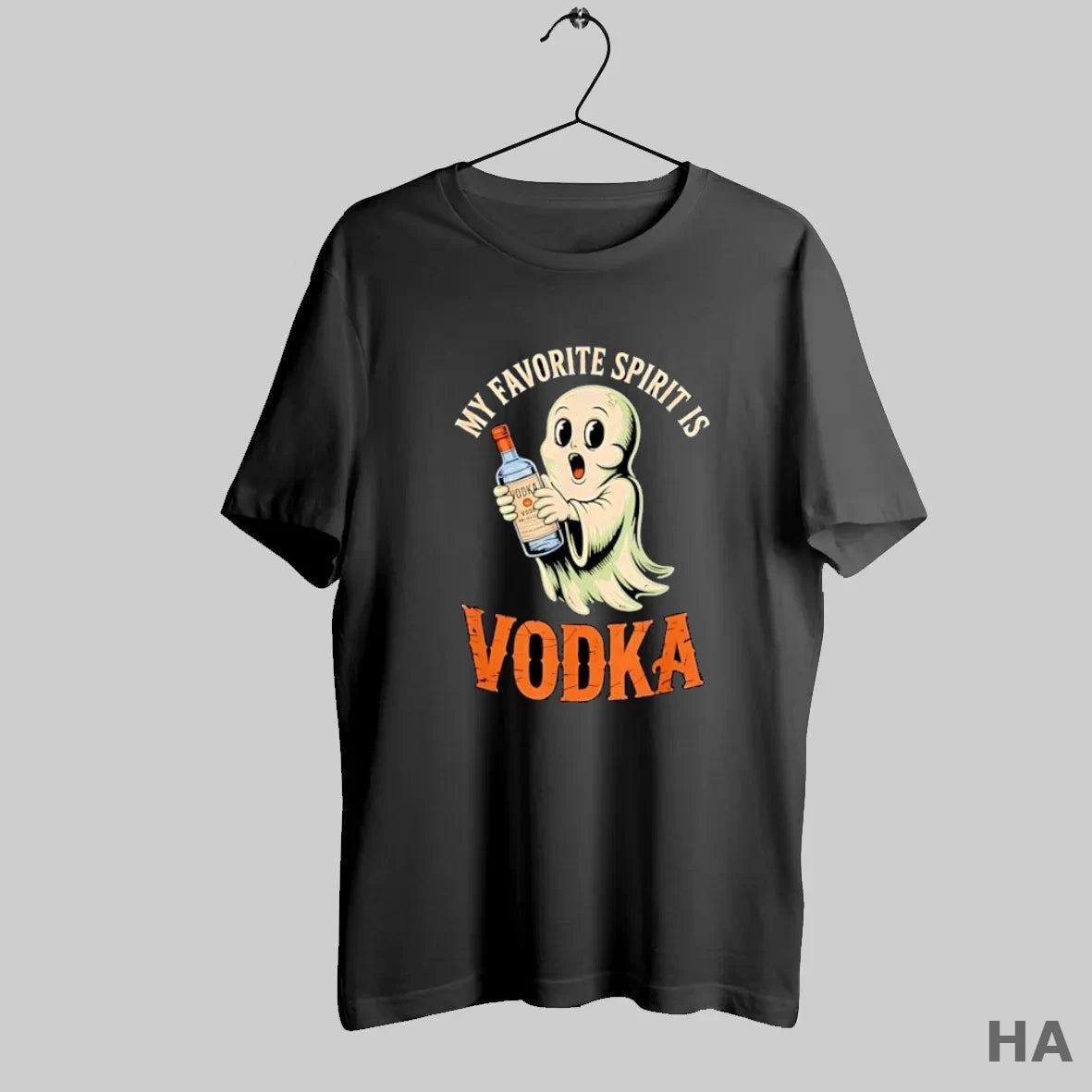 Official My Favorite Spirit Is Vodka Ghost Holding Vodka Bottle Funny