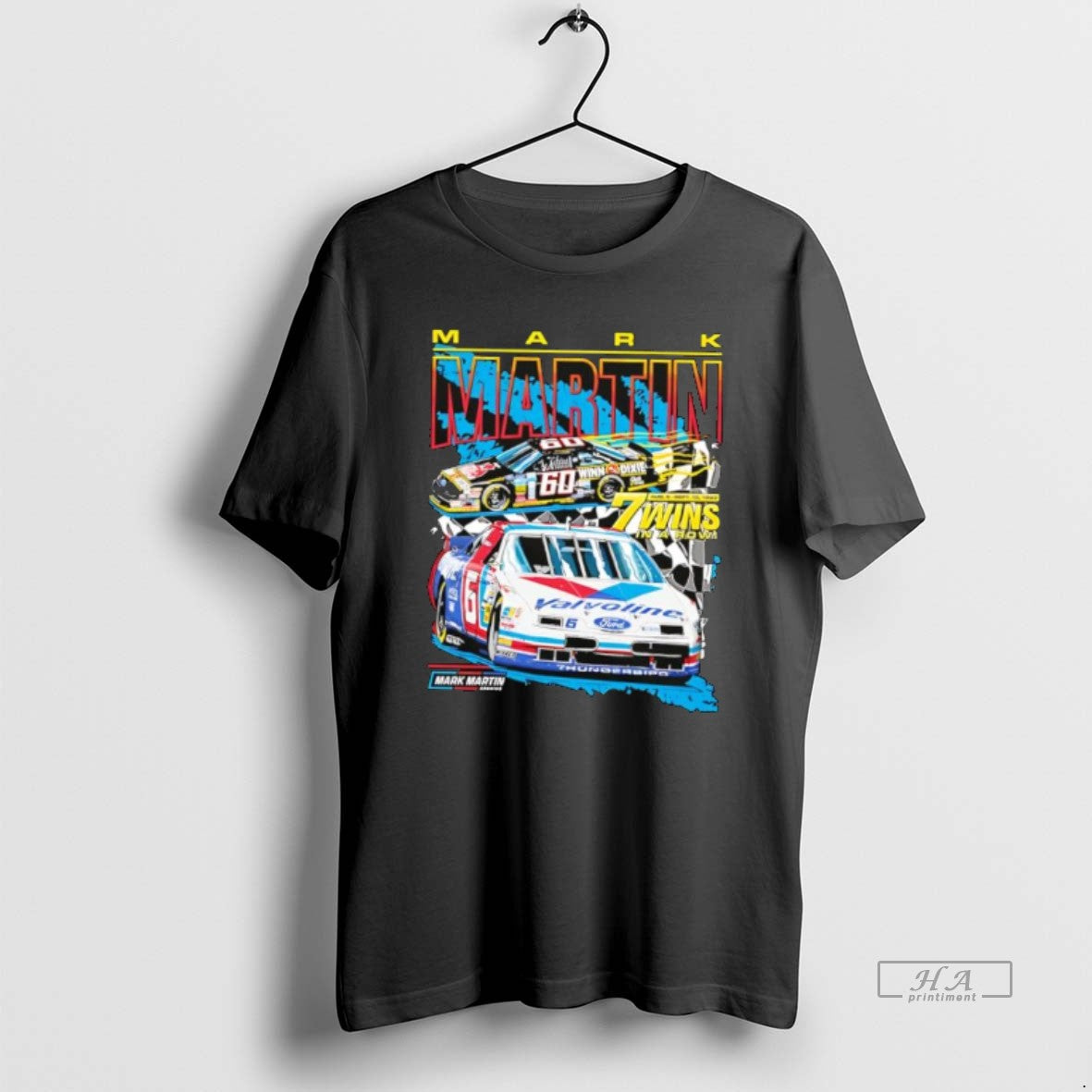 Official Nascar Mark Martin The Kid 7 Wins In A Row Graphic T-Shirts, Hoodie, Sweatshirt | AU18TeeNovaLab.com