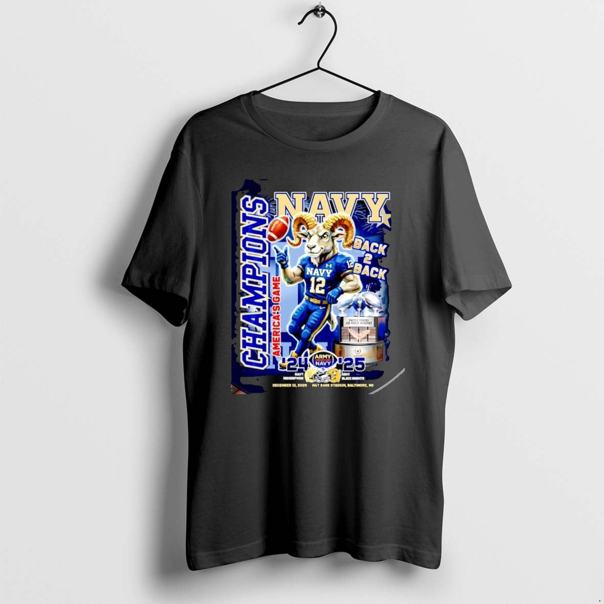 Official Navy Midshipmen 2025 Americas Game Champions Back To Back 24 25 Christmas T-Shirts, Hoodie, Sweatshirt