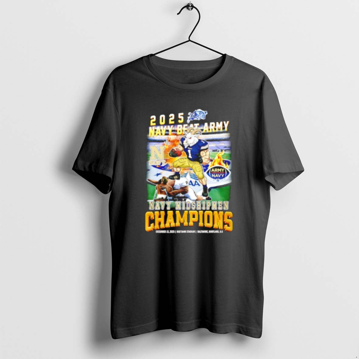 Official Navy Midshipmen 2025 Navy Beat Army Champions Mascot T-Shirts, Hoodie, Sweatshirt | AU18TeeNovaLab.com