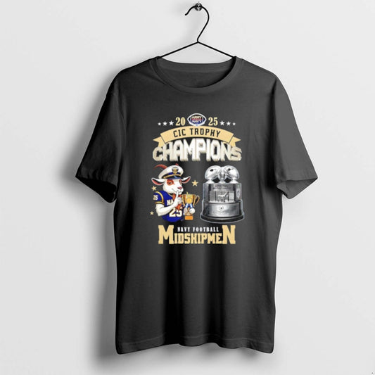 Official Navy Midshipmen Football 2025 Cic Trophy Champions Mascot T-Shirts, Hoodie, Sweatshirt | AU18TeeNovaLab.com
