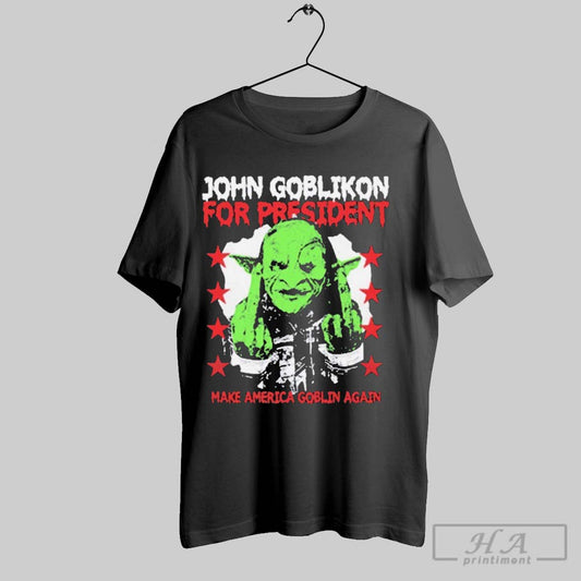 Official Nekrogoblikon John Goblikon For President Make America Goblin Again Middle Fingers