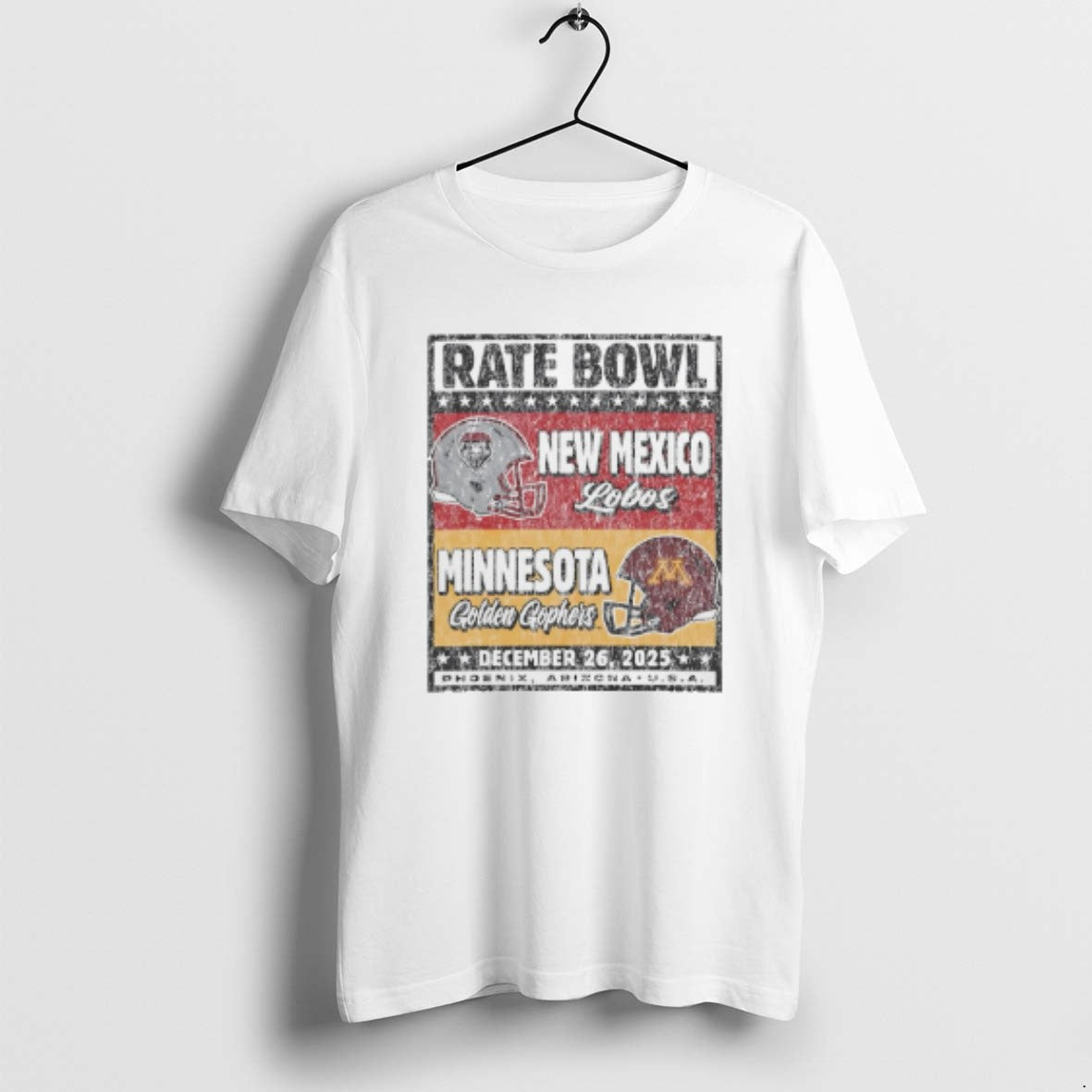 Official New Mexico Lobos Vs Minnesota Golden Gophers Rate Bowl 2025 Vintage T-Shirts, Hoodie, Sweatshirt