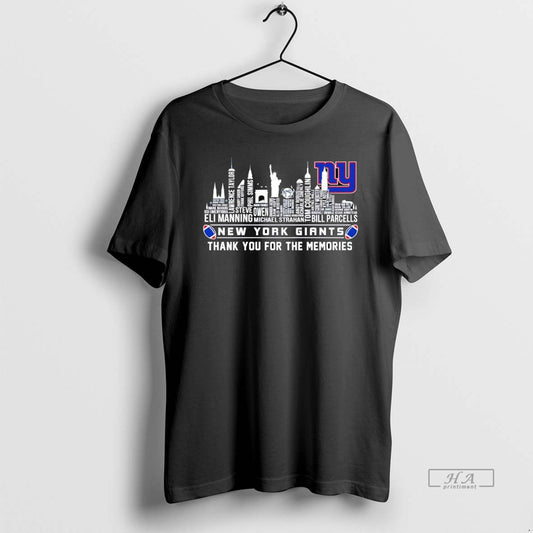Official New York Giants City Players Names Thank You For The Memories T-Shirts, Hoodie, Sweatshirt | AU18TeeNovaLab.com