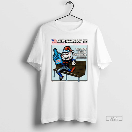 Official New York Mets Mr Met Ny Post The Dope Before Christmas Christmas T-Shirts, Hoodie, Sweatshirt | AU18TeeNovaLab.com