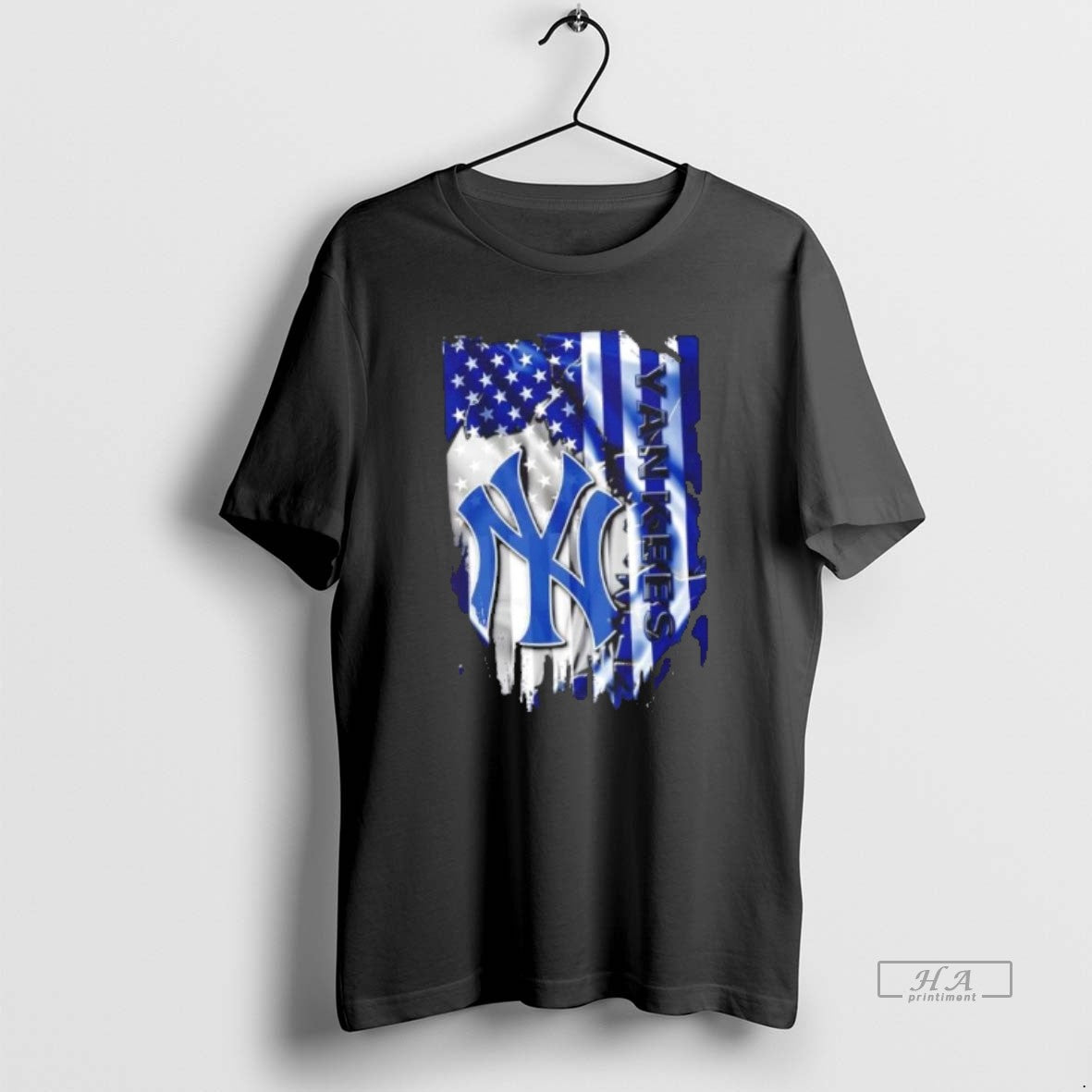 Official New York Yankees Baseball X American Flag