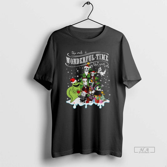 Official Nightmare Before Santa Hat The Most Wonderful Time Of The Year Merry Christmas T-Shirts, Hoodie, Sweatshirt