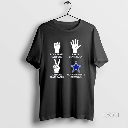 Official Nothing Beats Dallas Cowboys Rock Beats Scissors Paper Beats Rock