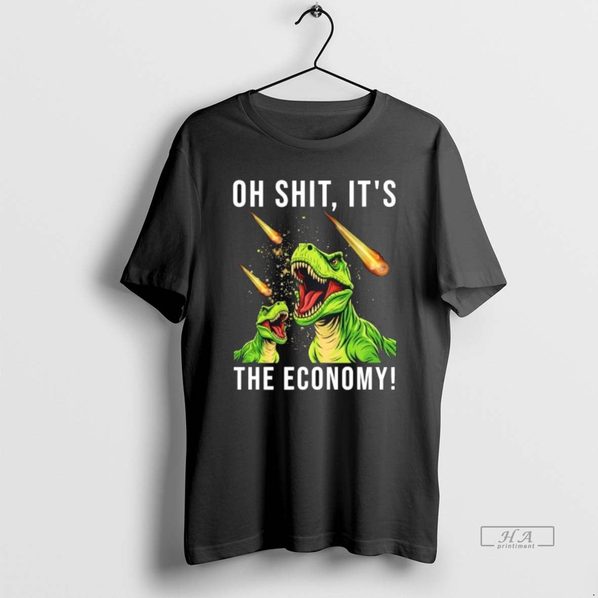 Official Oh Shit Its The Economy T Rex T-Shirts, Hoodie, Sweatshirt | AU18TeeNovaLab.com