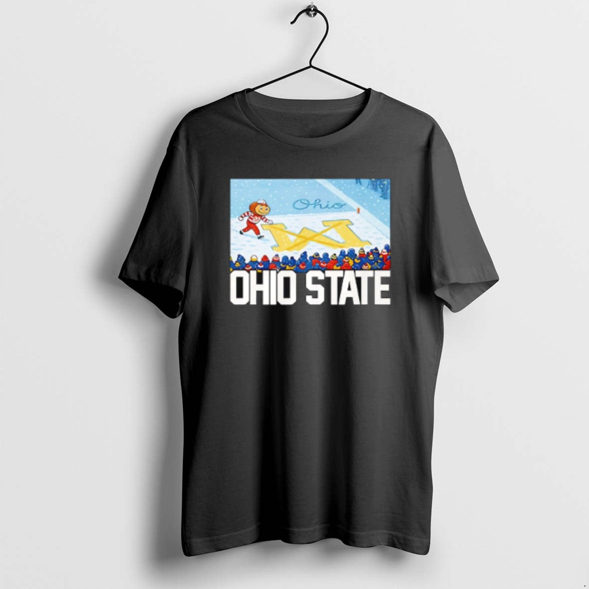 Official Ohio Vs Michigan Rivalry Script Ohio On Big M T-Shirts, Hoodie, Sweatshirt | AU18TeeNovaLab.com