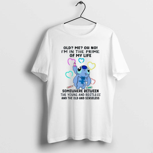 Official Old Me Oh No Im In The Prime Of My Life Somewhere Between The T-Shirts, Hoodie, Sweatshirt | AU18TeeNovaLab.com