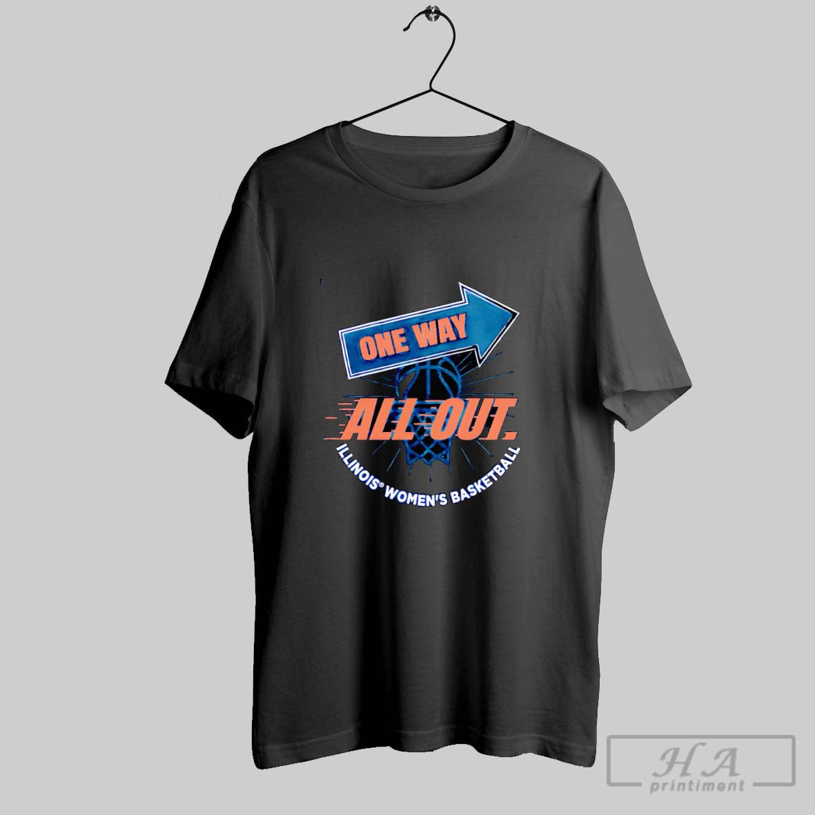 Official One Way All Out Illinois Womens Basketball