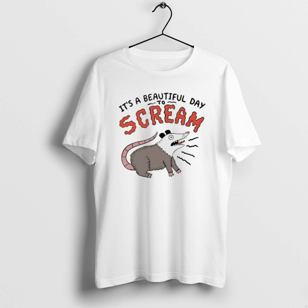 Official Opossum Its A Beautiful Day To Scream T-Shirts, Hoodie, Sweatshirt | AU18TeeNovaLab.com