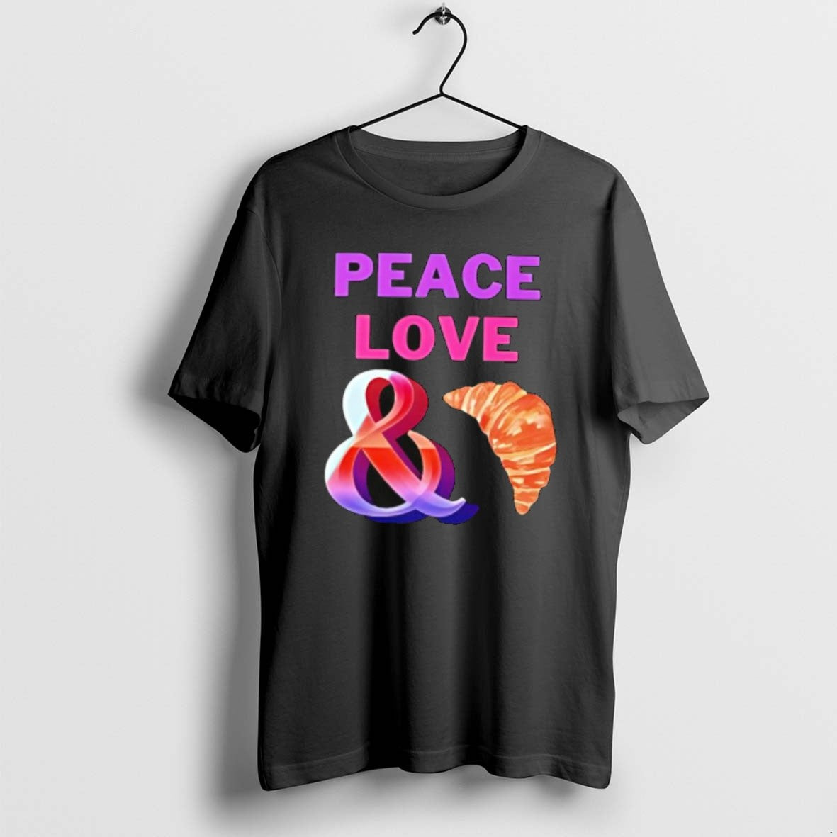 Official Peace Love And Croissants T-Shirts, Hoodie, Sweatshirt | AU18TeeNovaLab.com