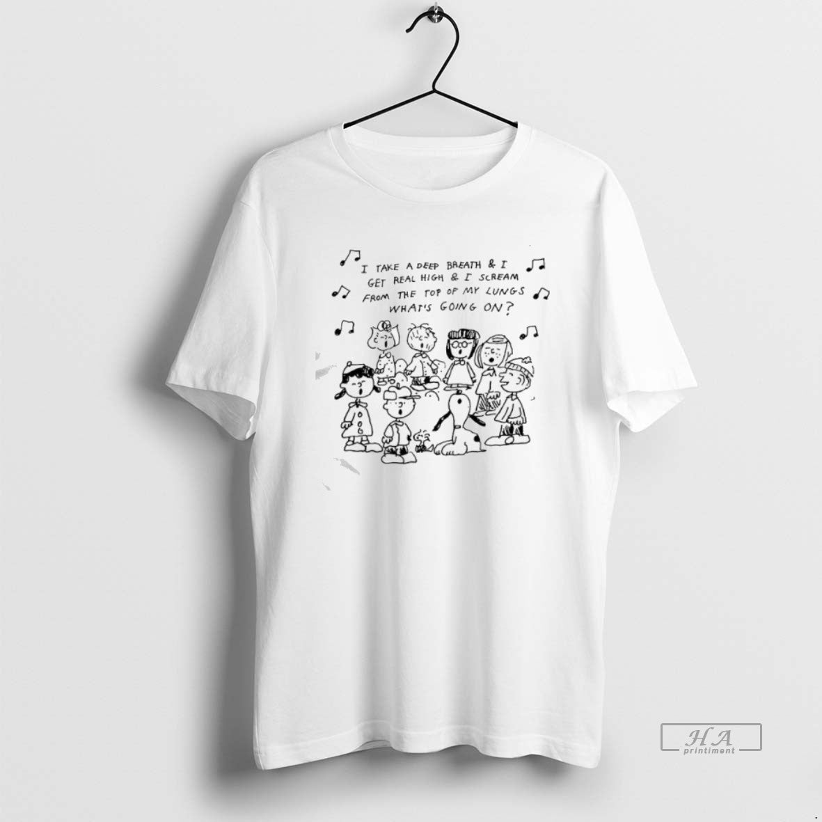 Official Peanuts Comic Strip I Take A Deep Breath I Get Real High I Scream T-Shirts, Hoodie, Sweatshirt | AU18TeeNovaLab.com