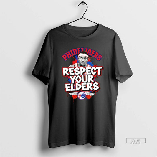 Official Philadelphia 76ers Respect Your Elders T-Shirts, Hoodie, Sweatshirt | AU18TeeNovaLab.com