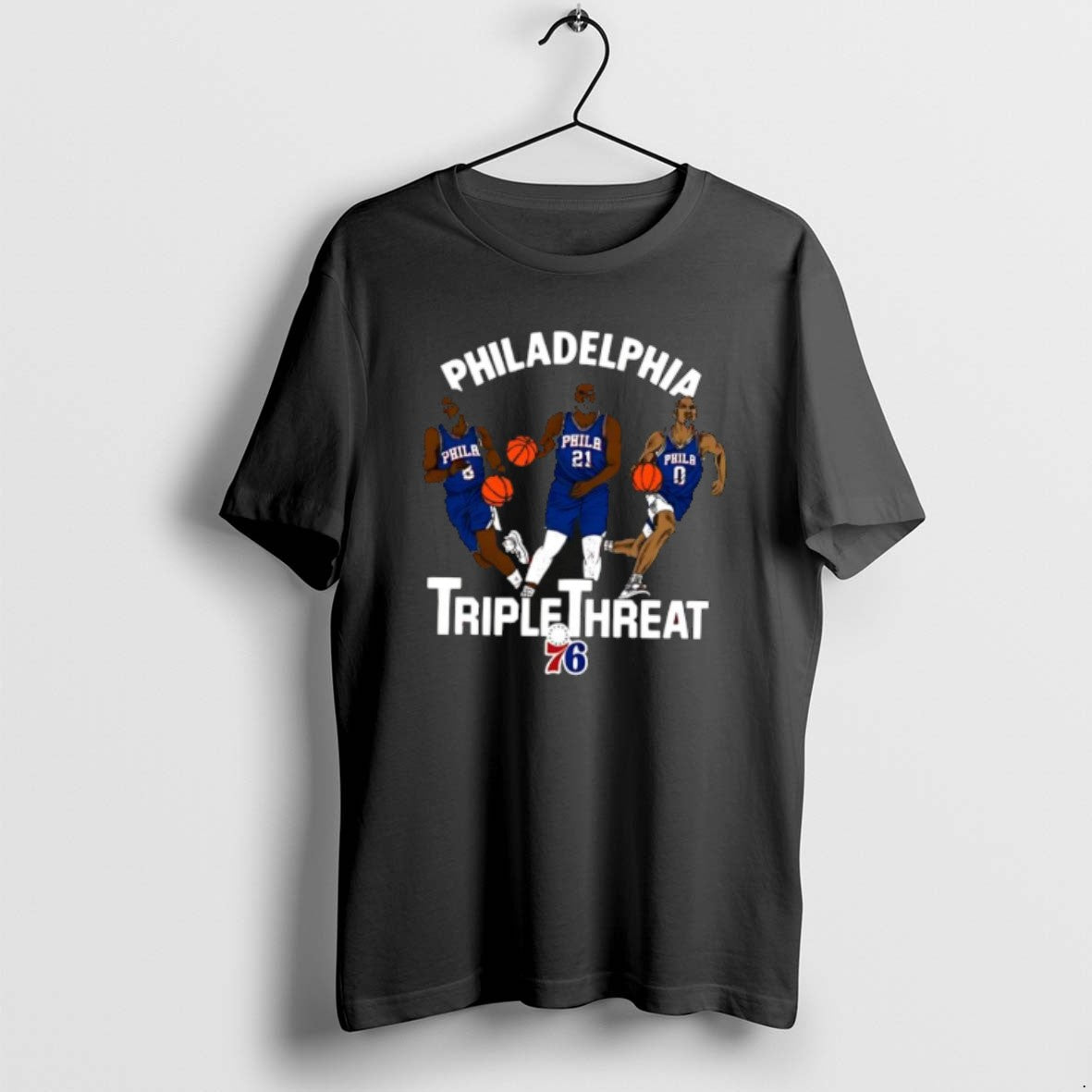 Official Philadelphia 76ers Triple Threat Player T-Shirts, Hoodie, Sweatshirt | AU18TeeNovaLab.com