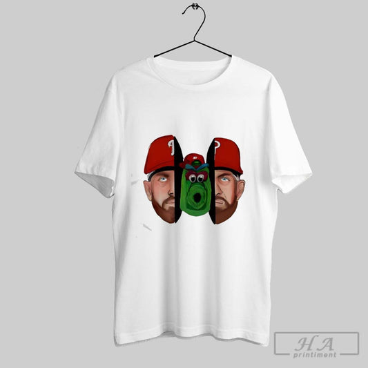 Official Philly Split Personality Bryce And Phanatic Vintage Baseball Mascot