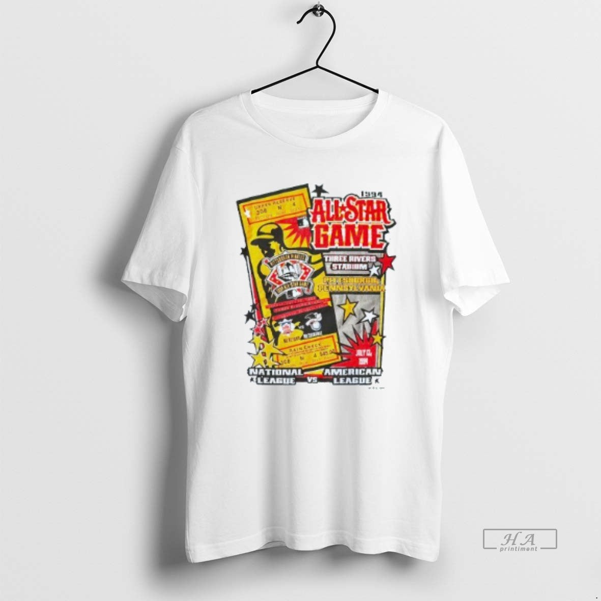 Official Pittsburgh Pirates 1994 Mlb All Star Game National League Vs American League Mens White