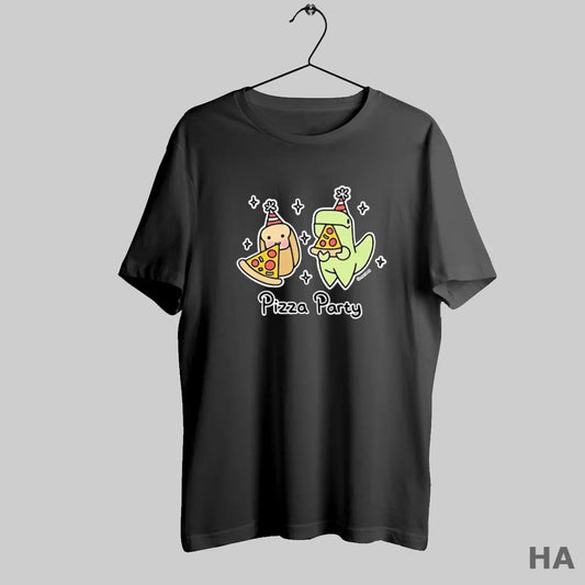 Official Pizza Party Dinosaur And Loaf Of Bread Graphic
