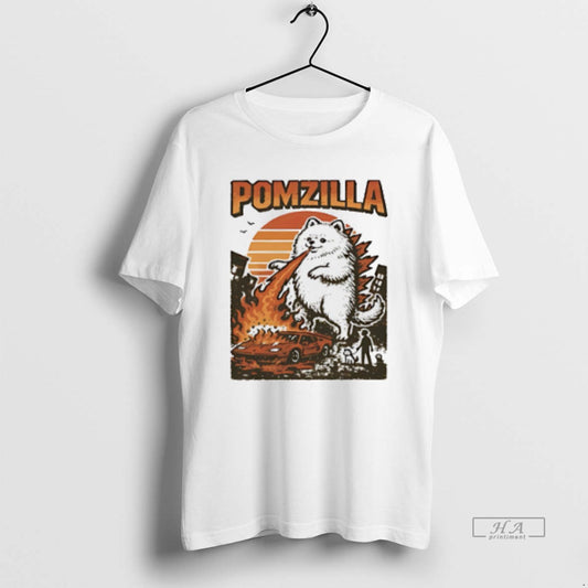 Official Pomeranian Godzilla Funny T-Shirts, Hoodie, Sweatshirt | AU18TeeNovaLab.com