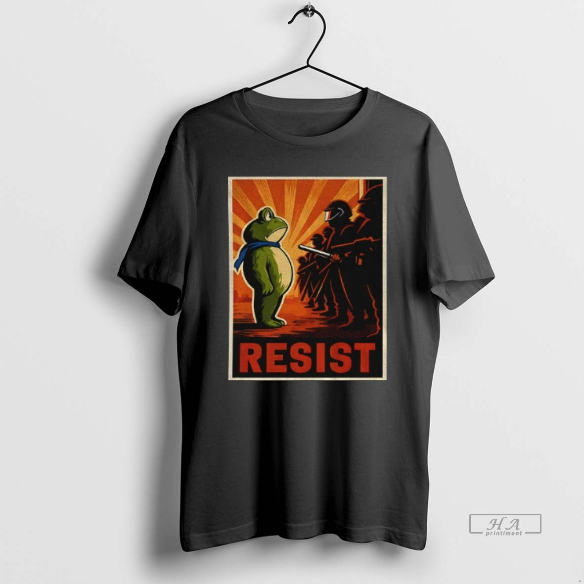 Official Portland Frog Protest Resist Political Retro
