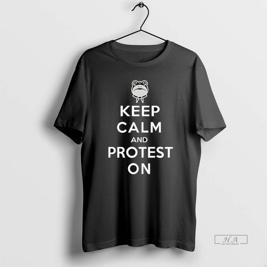 Official Portland Frog Keep Calm And Protest On Ceramic Ceramic And Classic Dad Cap