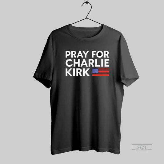 Official Pray For Charlie Kirk 1993 2025 Usa Flag