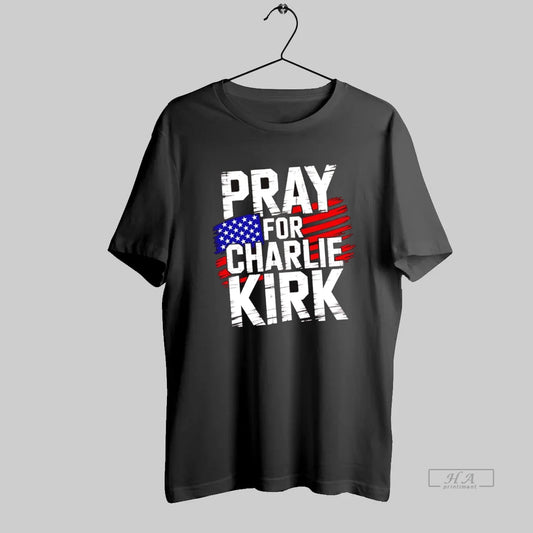 Official Pray For Charlie Kirk Us Flag