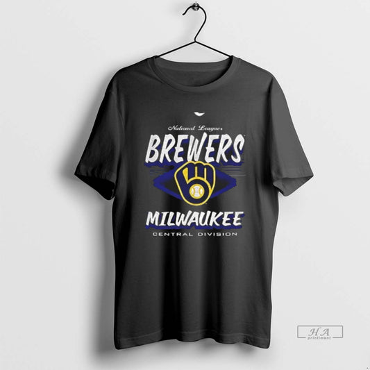 Official Premium National League Milwaukee Brewers Central Division Logo Retro