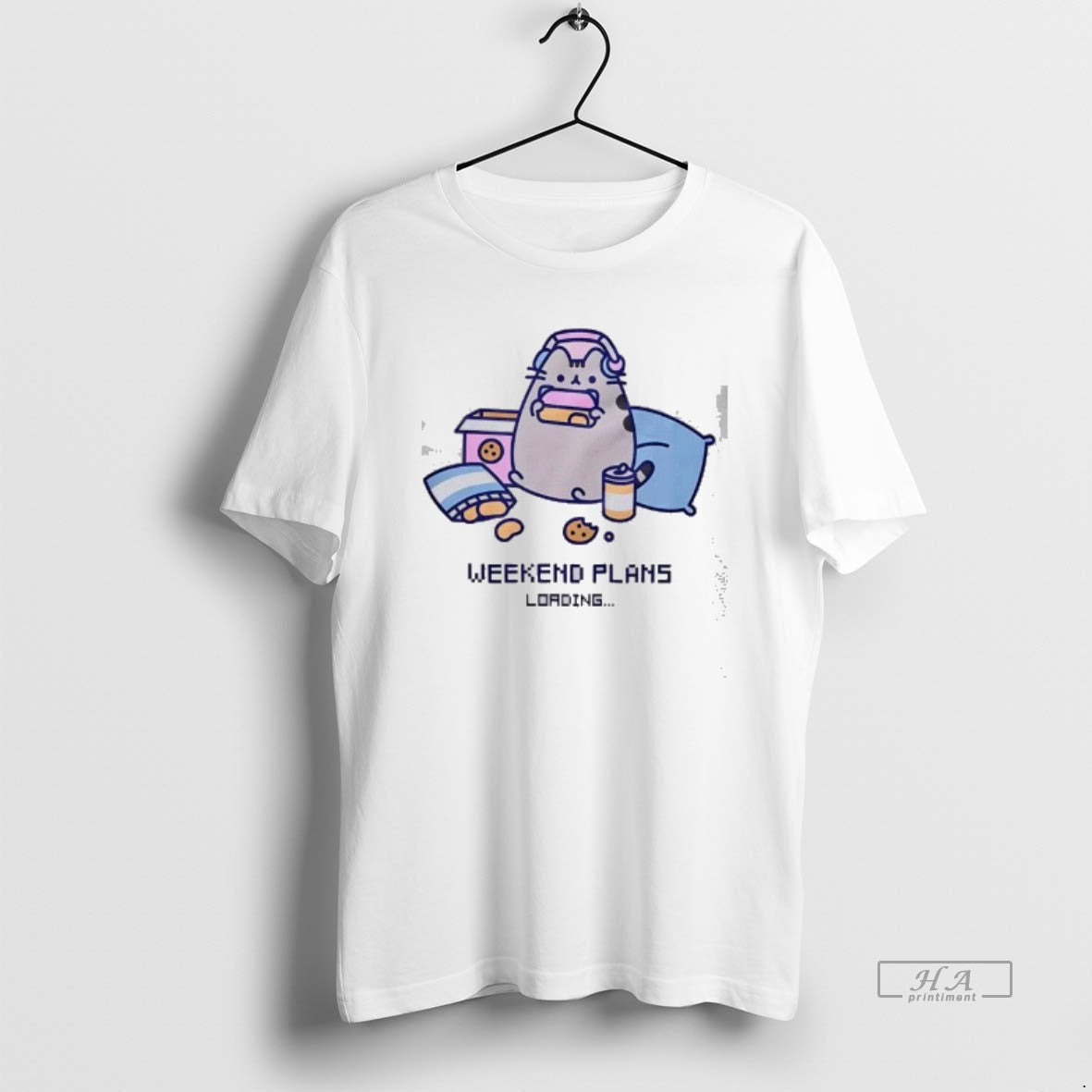 Official Pusheen Weekend Plans Loading T-Shirts, Hoodie, Sweatshirt | AU18TeeNovaLab.com