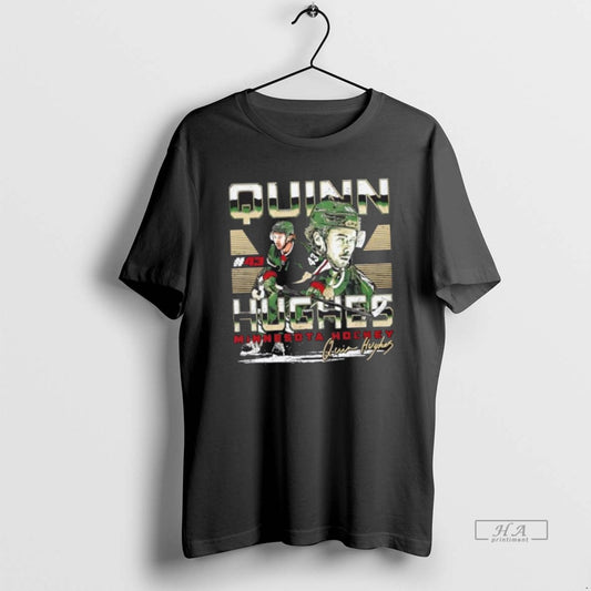 Official Quinn Hughes Minnesota Wild Dual Signature T-Shirts, Hoodie, Sweatshirt | AU18TeeNovaLab.com