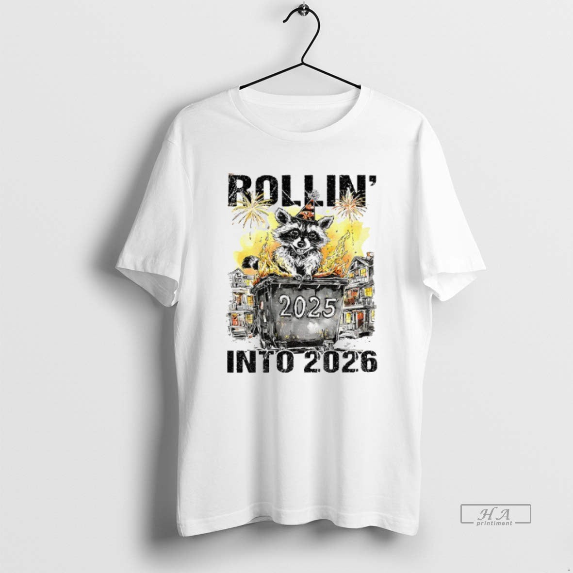 Official Raccoon Feral Girl Rollin Into 2026 T-Shirts, Hoodie, Sweatshirt | AU18TeeNovaLab.com
