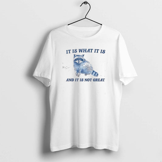 Official Raccoon It Is What It Is And It Is Not Great Vintage T-Shirts, Hoodie, Sweatshirt | AU18TeeNovaLab.com