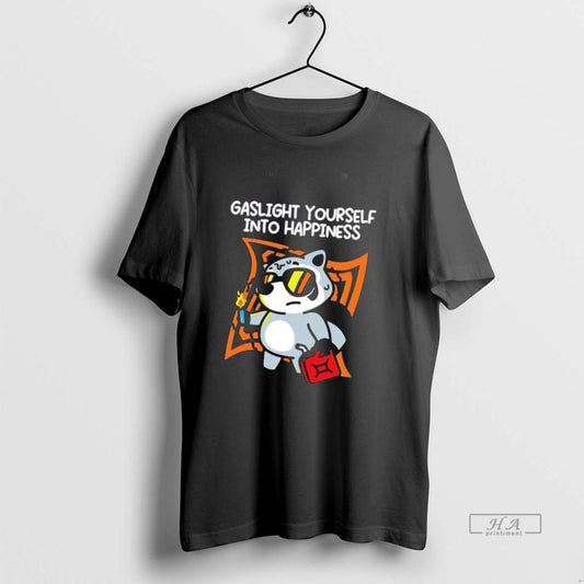 Official Raccoon Gaslight Yourself Into Happiness T-Shirts, Hoodie, Sweatshirt | AU18TeeNovaLab.com