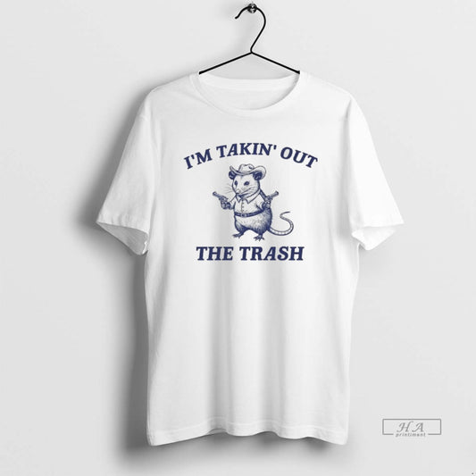 Official Raccoon With Gun Im Takin Out The Trash T-Shirts, Hoodie, Sweatshirt | AU18TeeNovaLab.com