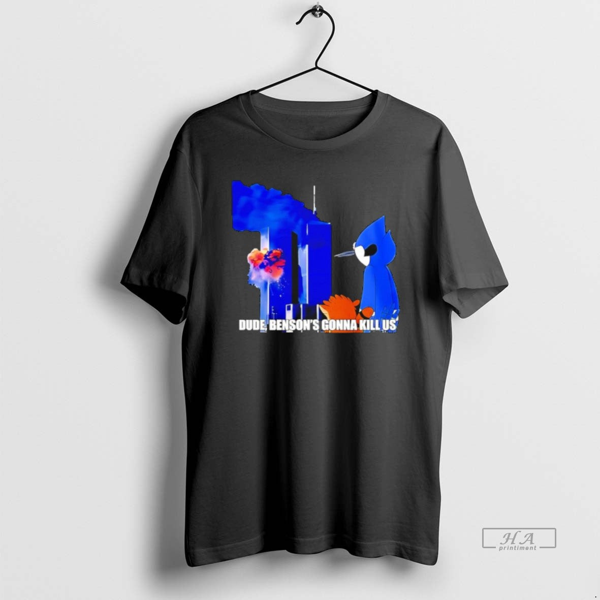 Official Regular Show 911 Meme Dude Bensons Gonna Kill Us T-Shirts, Hoodie, Sweatshirt | AU18TeeNovaLab.com