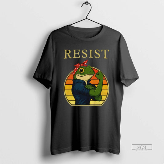 Official Resist Frog Portland Rosie The Riveter Funny Political