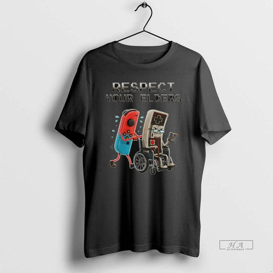 Official Respect Your Elders Gift For Video Games Player T-Shirts, Hoodie, Sweatshirt | AU18TeeNovaLab.com
