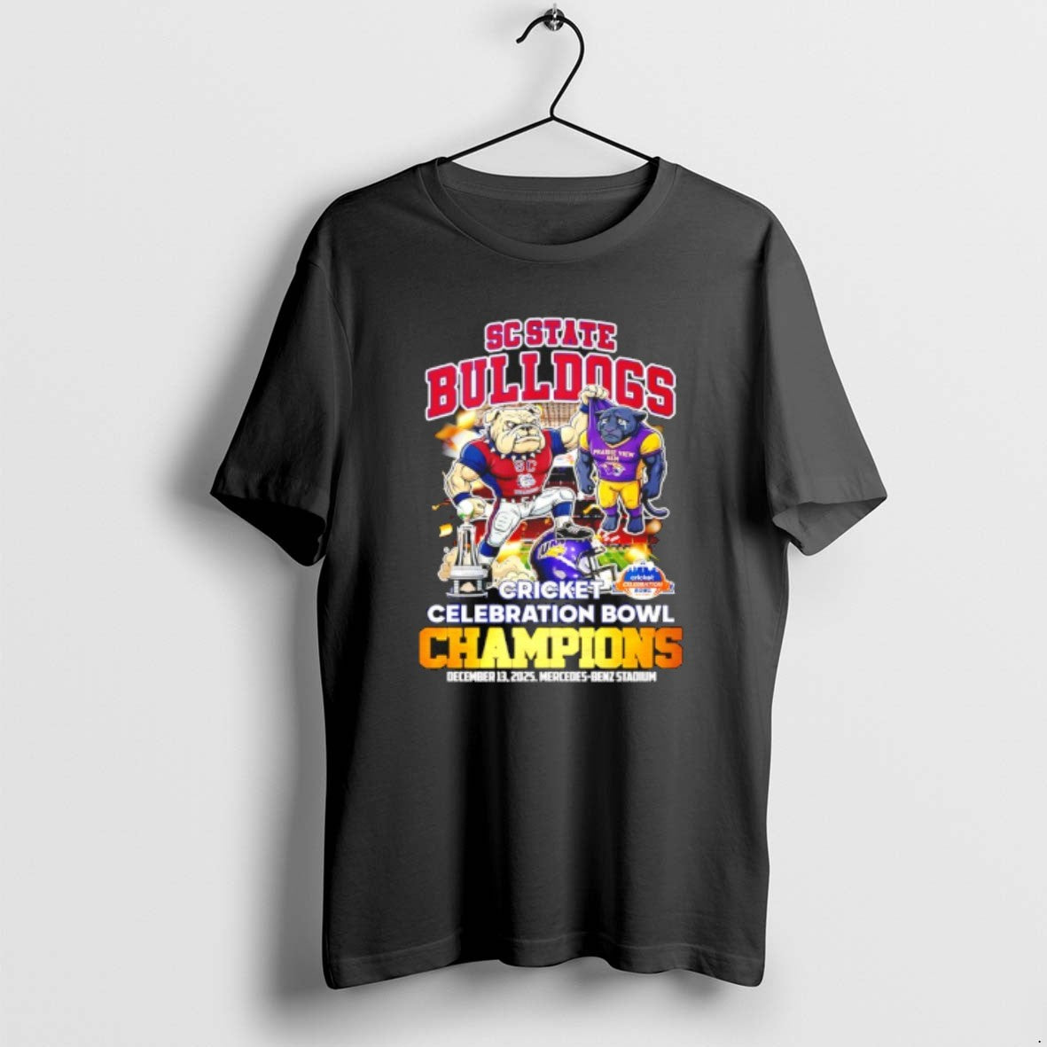 Official Sc State Bulldogs 2025 Cricket Celebration Bowl Champions Mascot T-Shirts, Hoodie, Sweatshirt | AU18TeeNovaLab.com