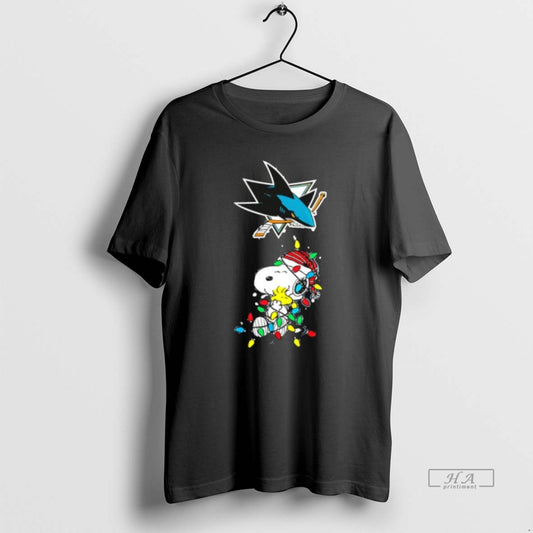 Official San Jose Sharks Peanuts Christmas Night 2025 Special Holiday T-Shirts, Hoodie, Sweatshirt | AU18TeeNovaLab.com