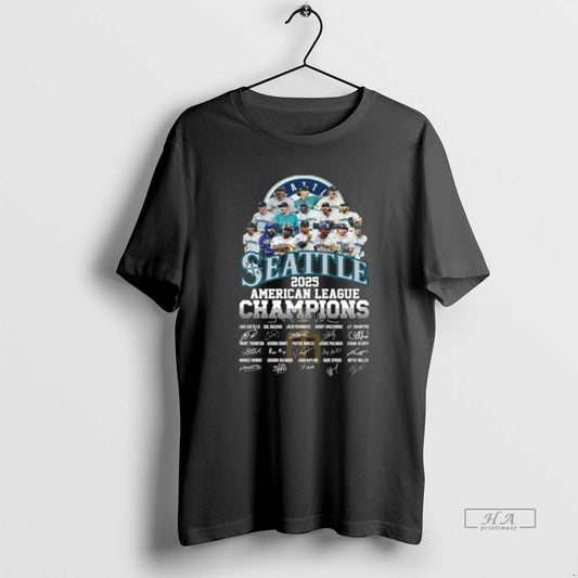 Official Seattle Mariners Alcs Team 2025 American League Champions Signatures