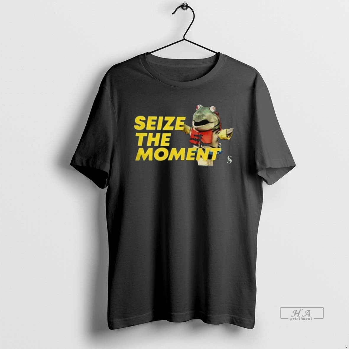 Official Seize The Moment Humpy Salmon New Mascot Seattle Mariners Mlb Baseball Long Sleve