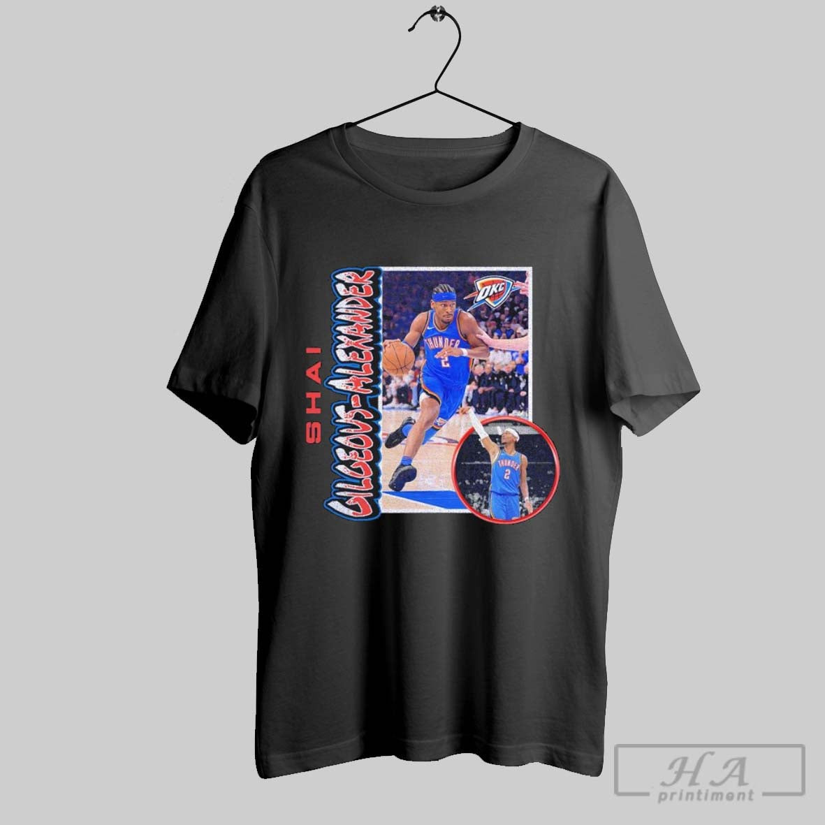 Official Shai Gilgeous Alexander Oklahoma City Thunder 90s Player Graphic
